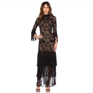 Alexis Jade Lace Fringe Gown